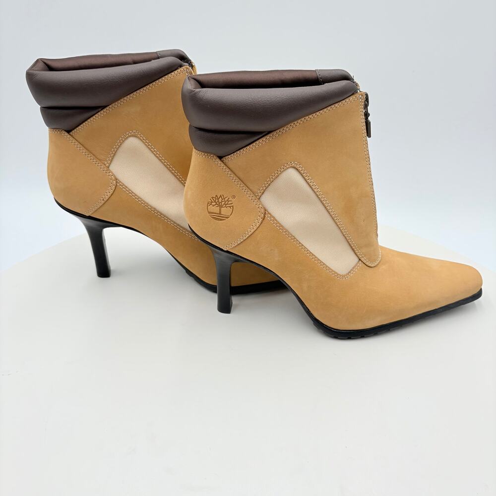 Timberland leather 3.75" heel boots, overall height 8" - Picture 3 of 6